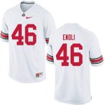 NCAA Ohio State Buckeyes Men's #46 Madu Enoli White Nike Football College Jersey DHL8145TW